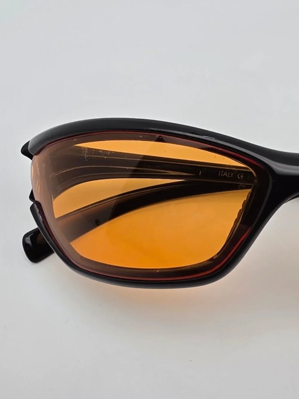 Nike EA0008 001 Interchange/S Black Frame Amber Lens Sunglasses Italy 65-19-134